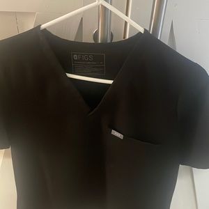 Figs- one pocket catrina scrub top, M, black